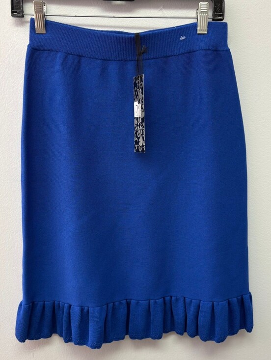 Nado Apparel Dresses & Skirts - Ruffle-Hem Midi Skirt in Cobalt Blue